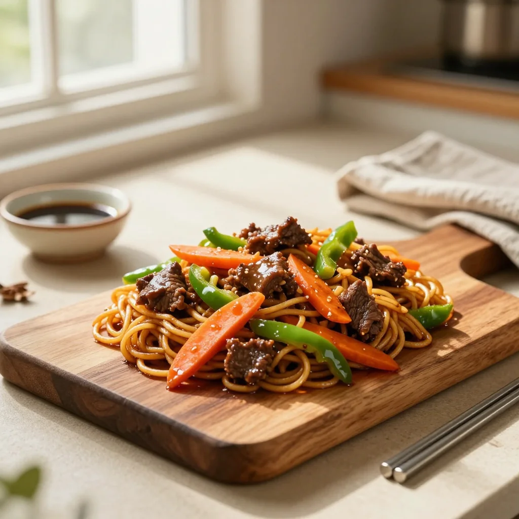 Beef Stir Fry with Noodles