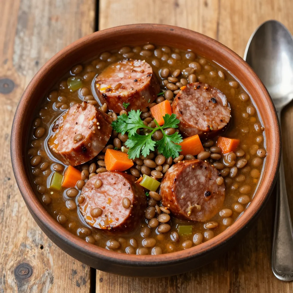 Hearty Sausage and Lentil Stew for Clean Eating