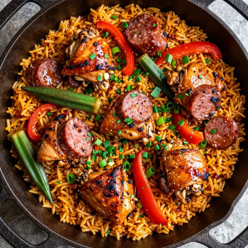 Slow Cooker Chicken and Sausage Jambalaya for a Spicy Feast