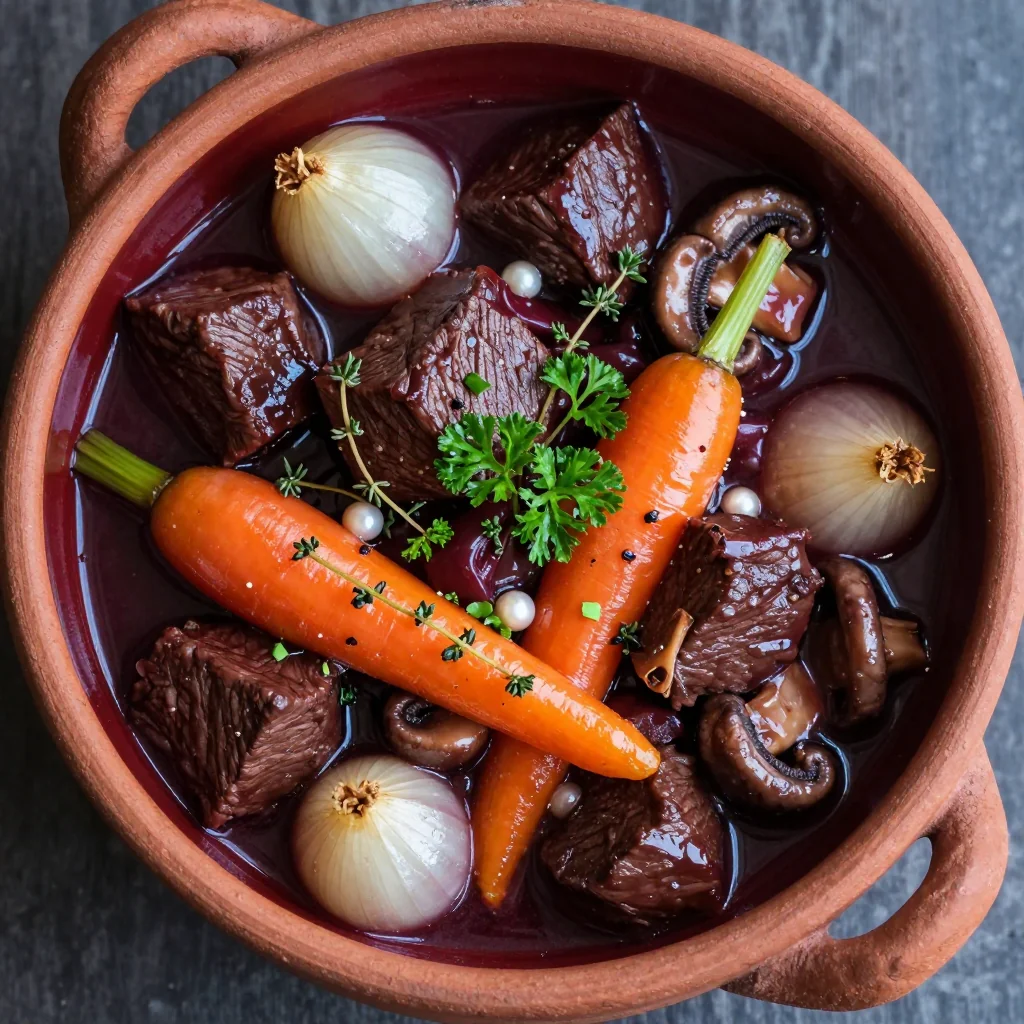 Slow Cooker Beef Burgundy Stew for Sunday Dinner