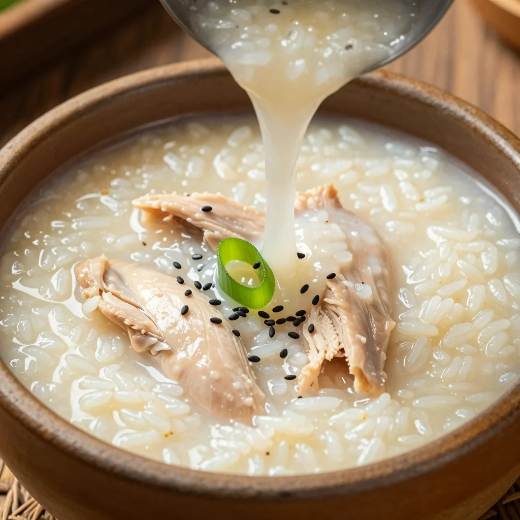 Warm Slow Cooker Chicken Congee for Cozy Breakfasts