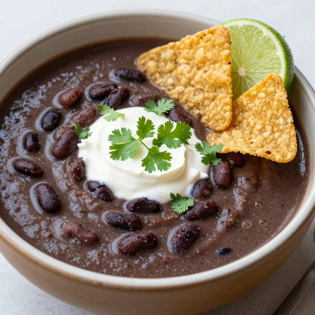 Cozy Up with This Creamy Black Bean Soup