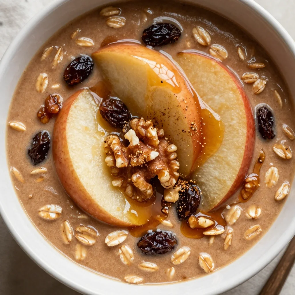 Warm Spiced Apple Cider Oats for Winter Morning