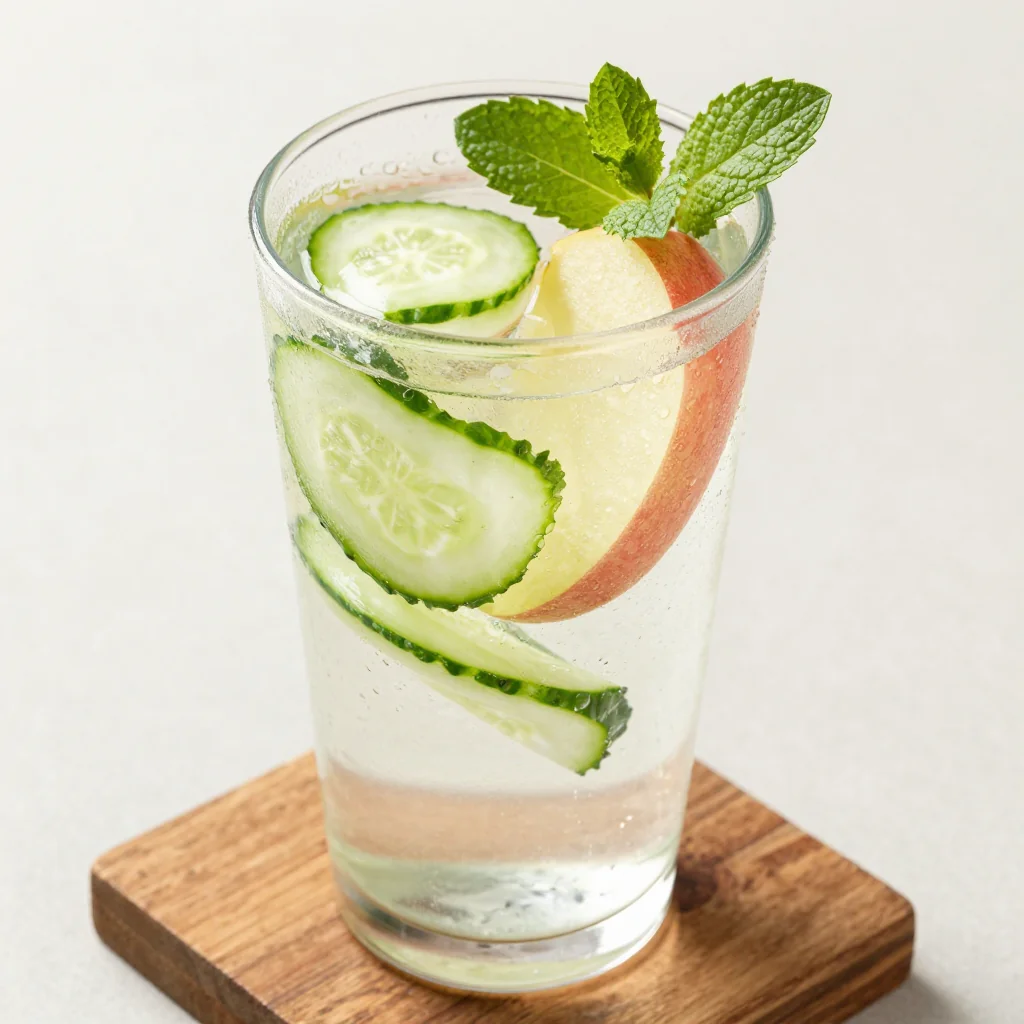 Winter Detox Cucumber And Apple Infused Water