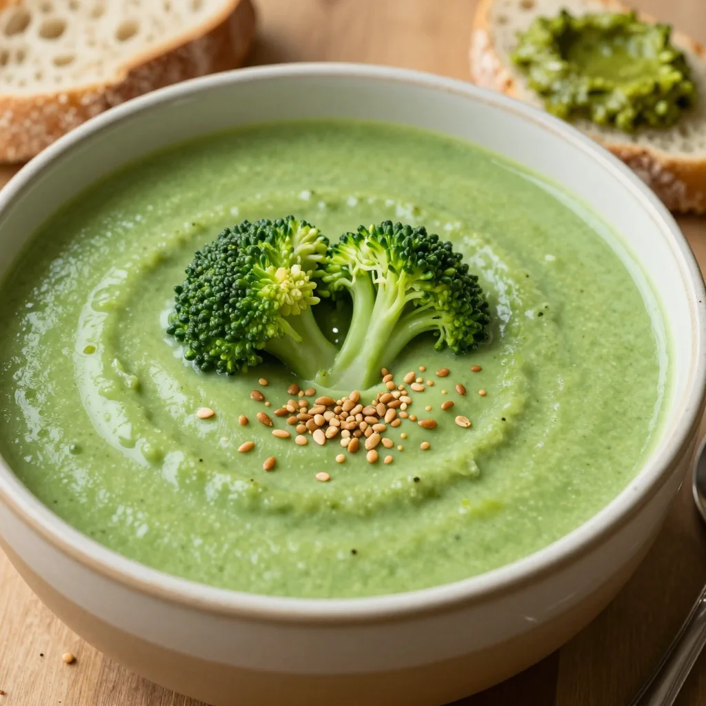 Healthy Vegan Creamy Broccoli Soup for Reset