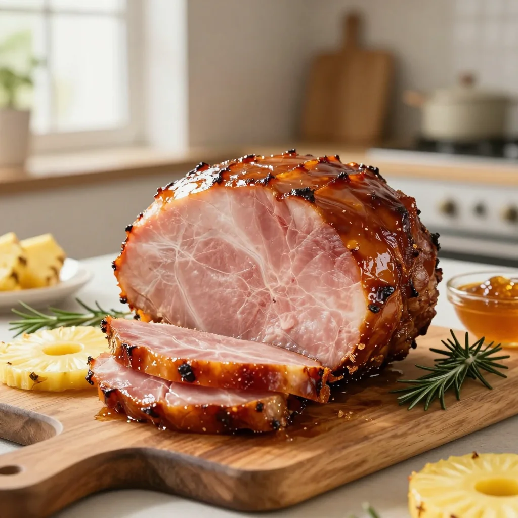 Brown Sugar Glazed Ham with Pineapple