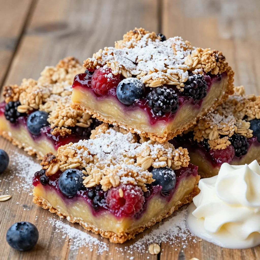 Warm Berry Crumble Bars for a Fruit Dessert