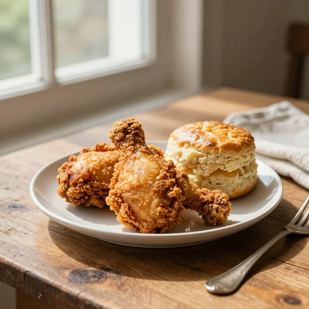 Fried Chicken with Biscuits
