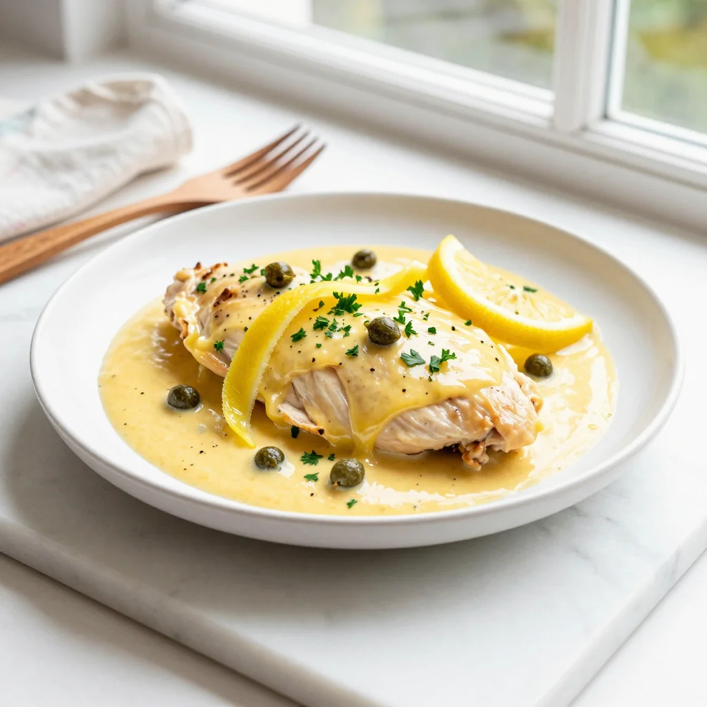 Creamy Lemon Garlic Chicken Piccata with Capers