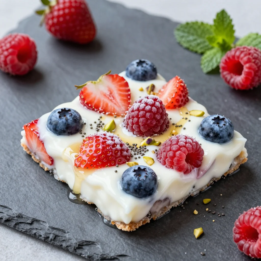 Berry Yogurt Bark for Refreshing Frozen Snack