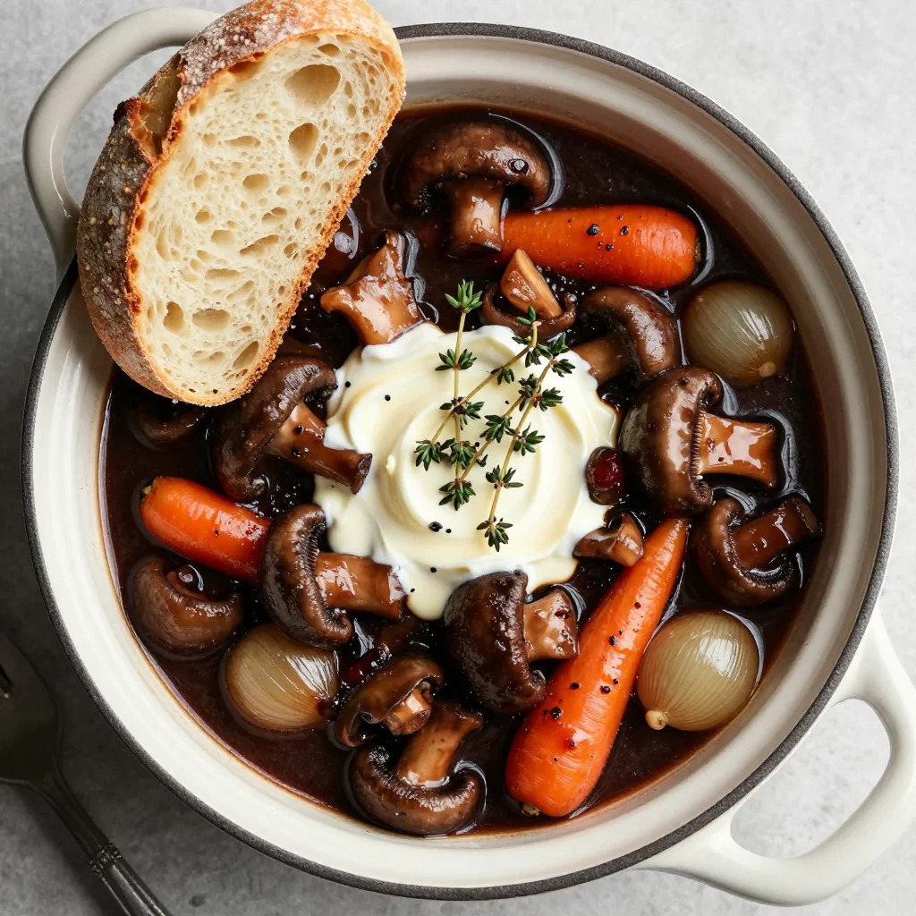 Cozy Vegan Mushroom Bourguignon for Winter Nights