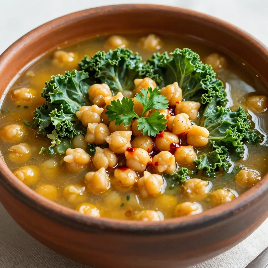 Pantry Clean-Out Soup With Chickpeas And Kale