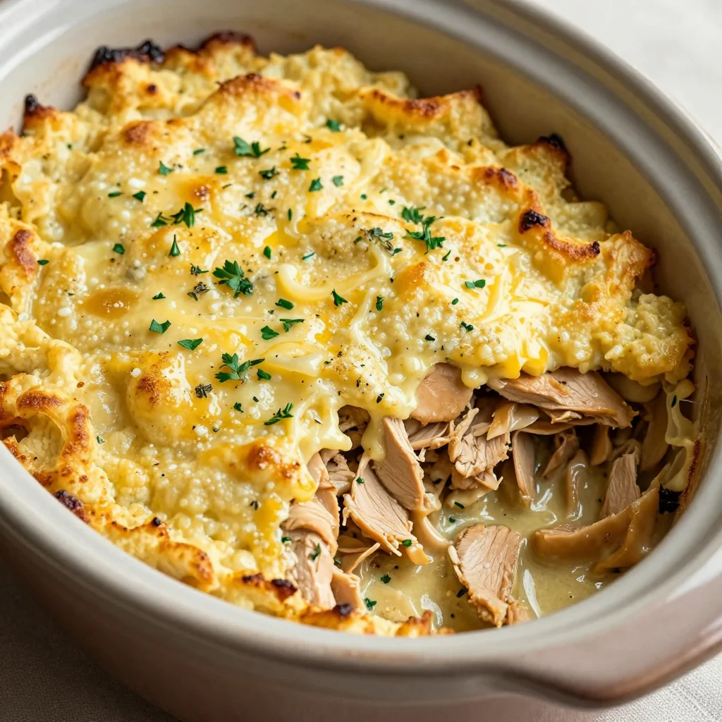 Slow Cooker Creamy Chicken and Stuffing for Comfort