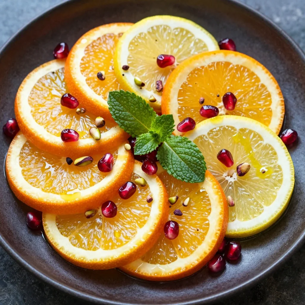 warm spiced citrus salad with oranges and lemons for winter refresh