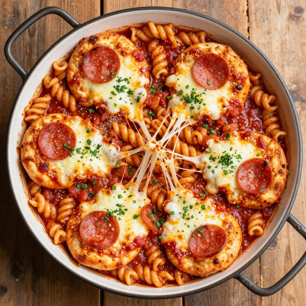 Kid-Friendly Pizza Pasta Bake for NFL Game Day