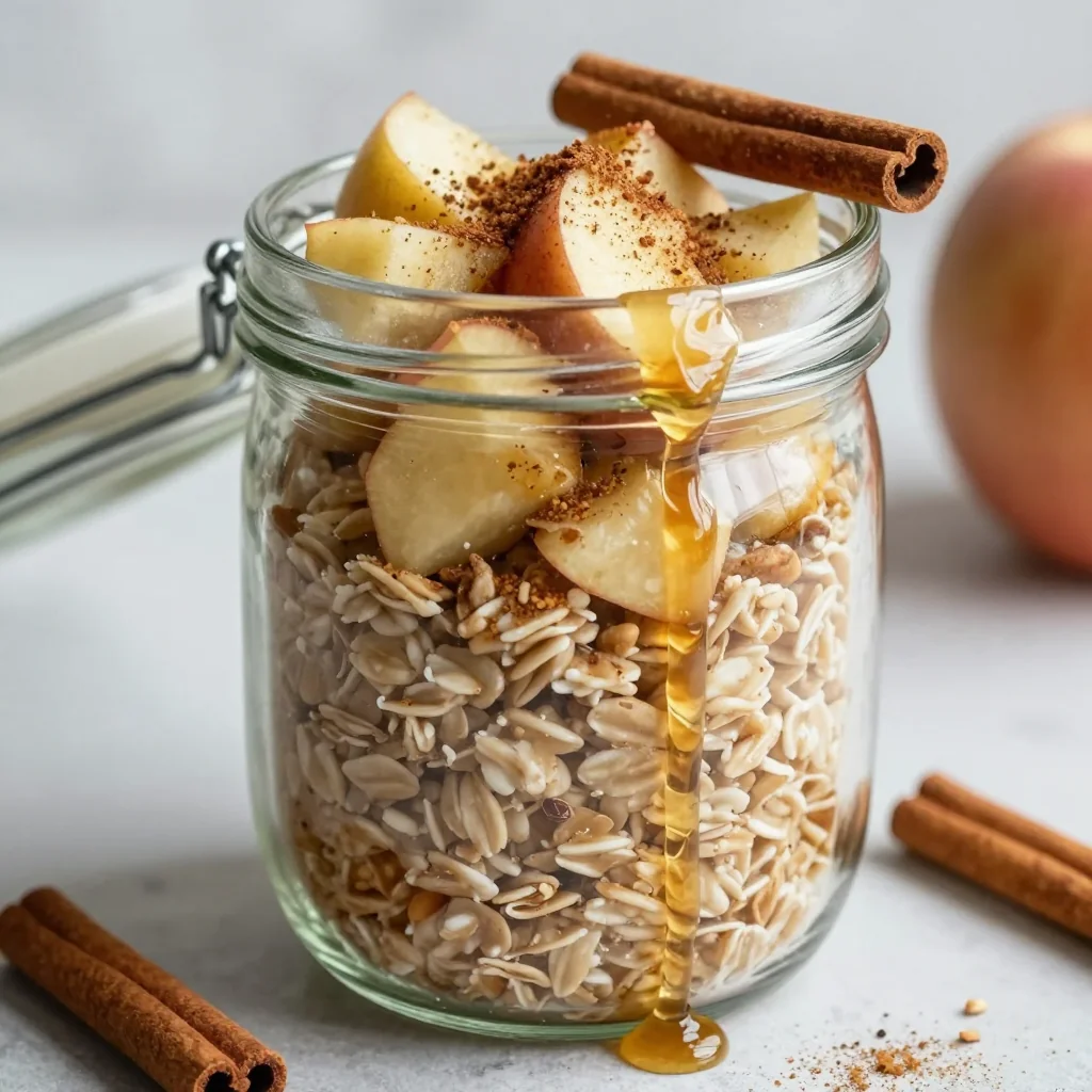 Warm Apple Cinnamon Steel Cut Oats for Meal Prep