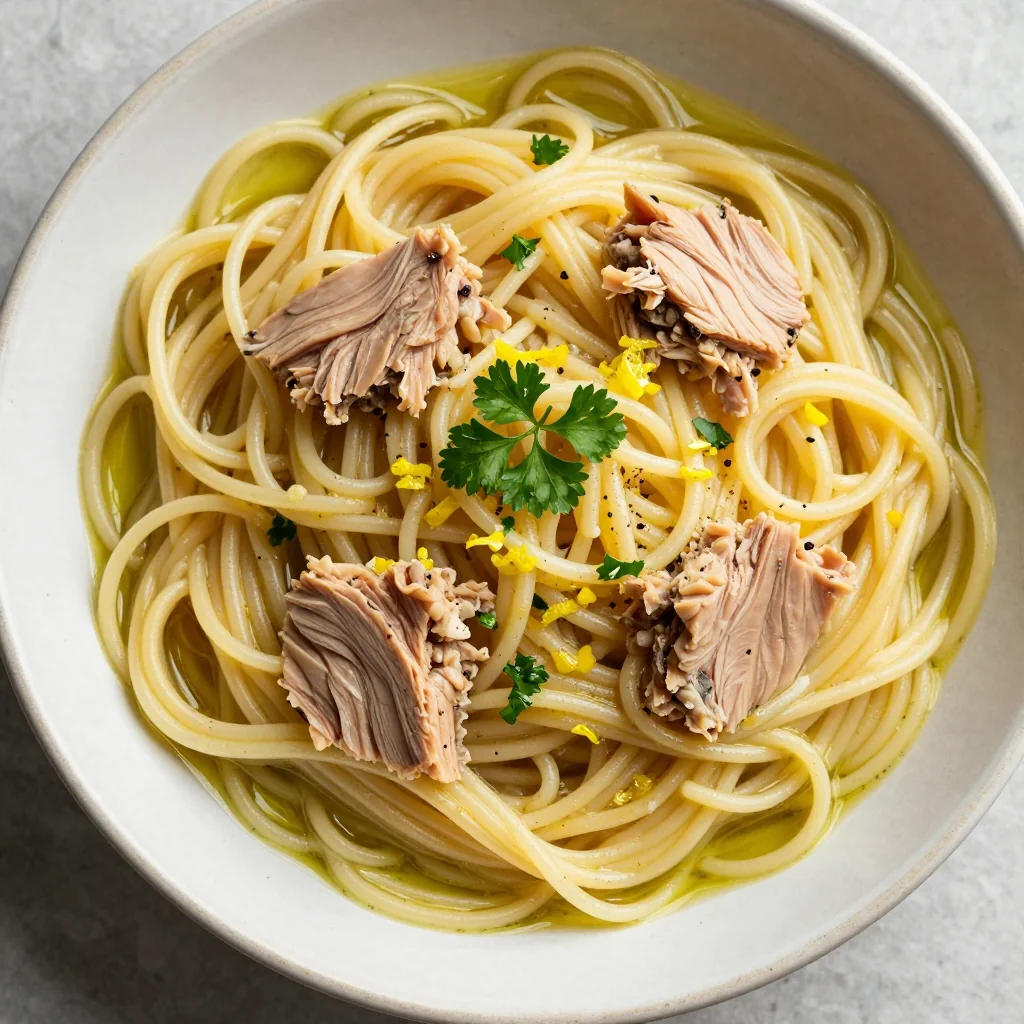 Pantry Pasta With Canned Tuna And Lemon Zest For A Quick And Bright Weeknight Meal