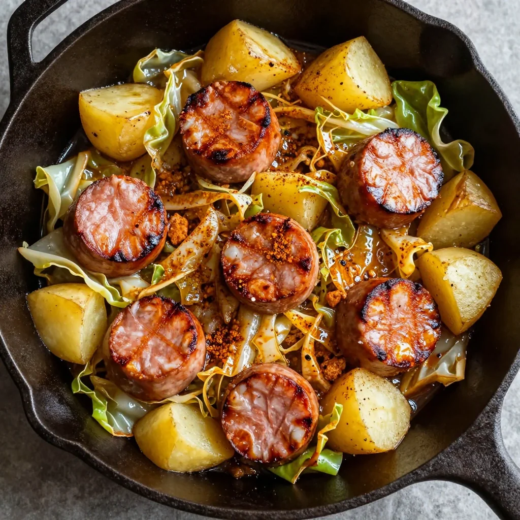Southern Fried Cabbage with Kielbasa and Potatoes