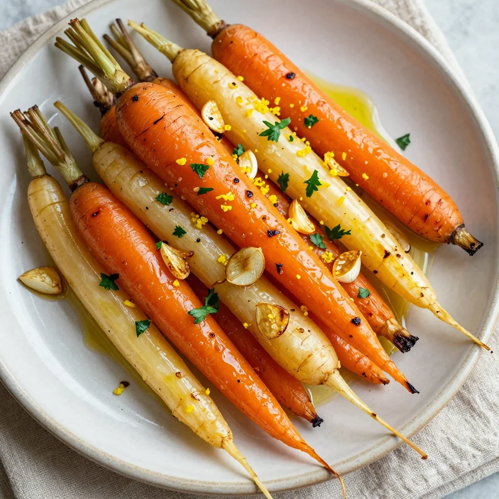 easy roasted carrots and parsnips with lemon and garlic for detox