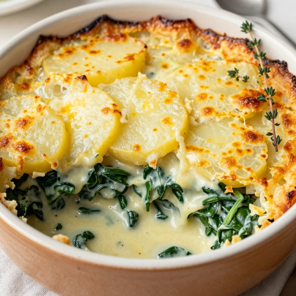 creamy spinach and potato casserole perfect for chill january nights
