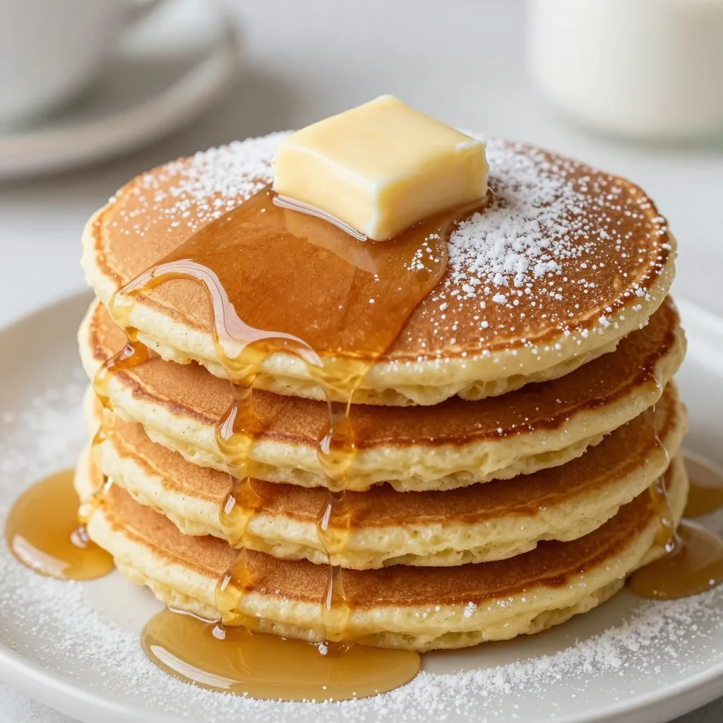 Fluffy Buttermilk Pancakes with Maple Butter for Snowy Mornings