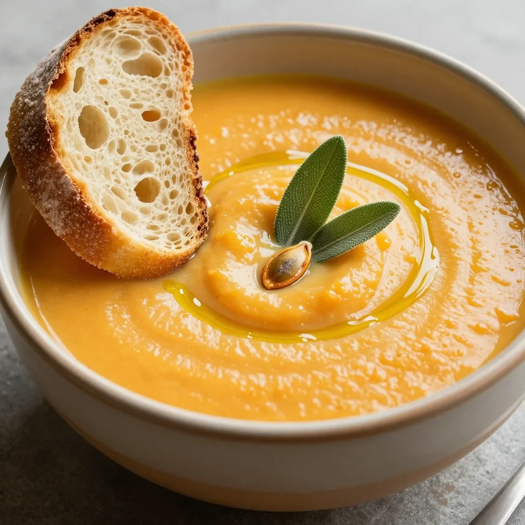 Warm Butternut Squash and Apple Soup for January Lunch