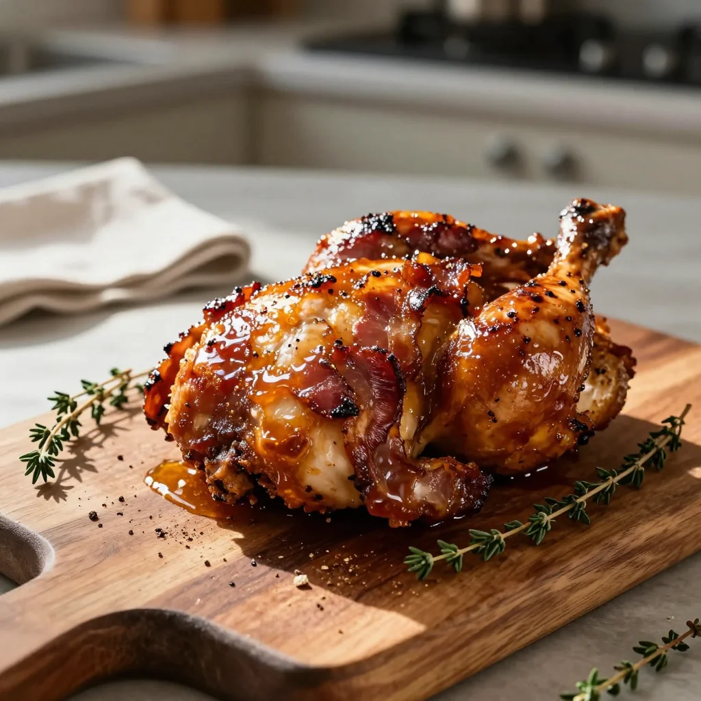 Sweet and Spicy Bacon Wrapped Chicken