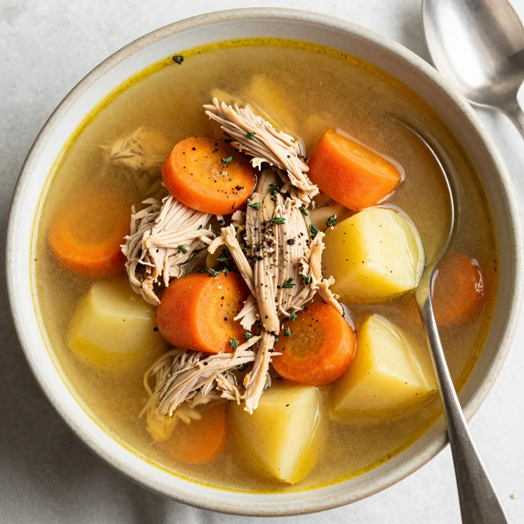 comforting slow cooker chicken and winter vegetable soup