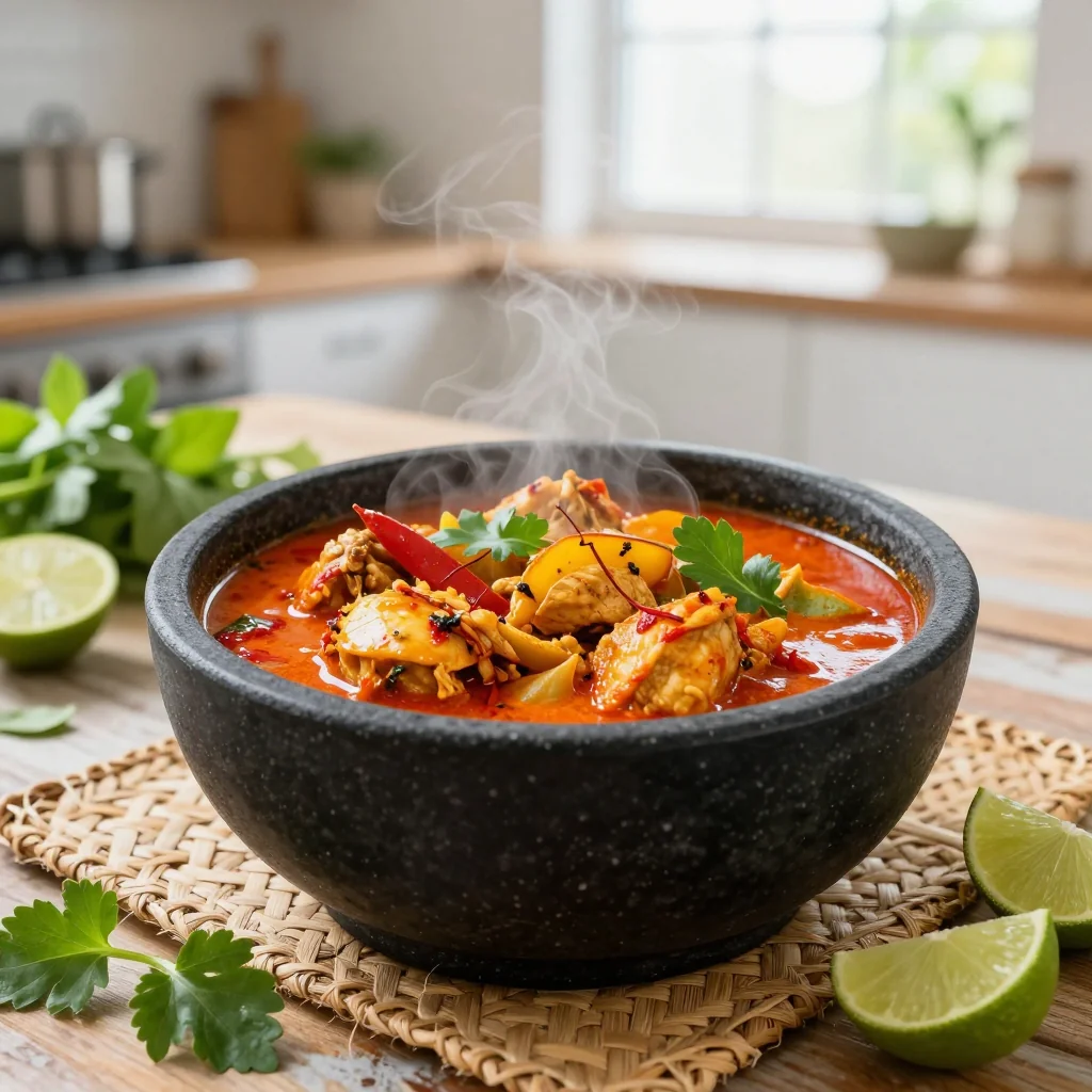 Spicy Thai Red Curry with Chicken and Vegetables