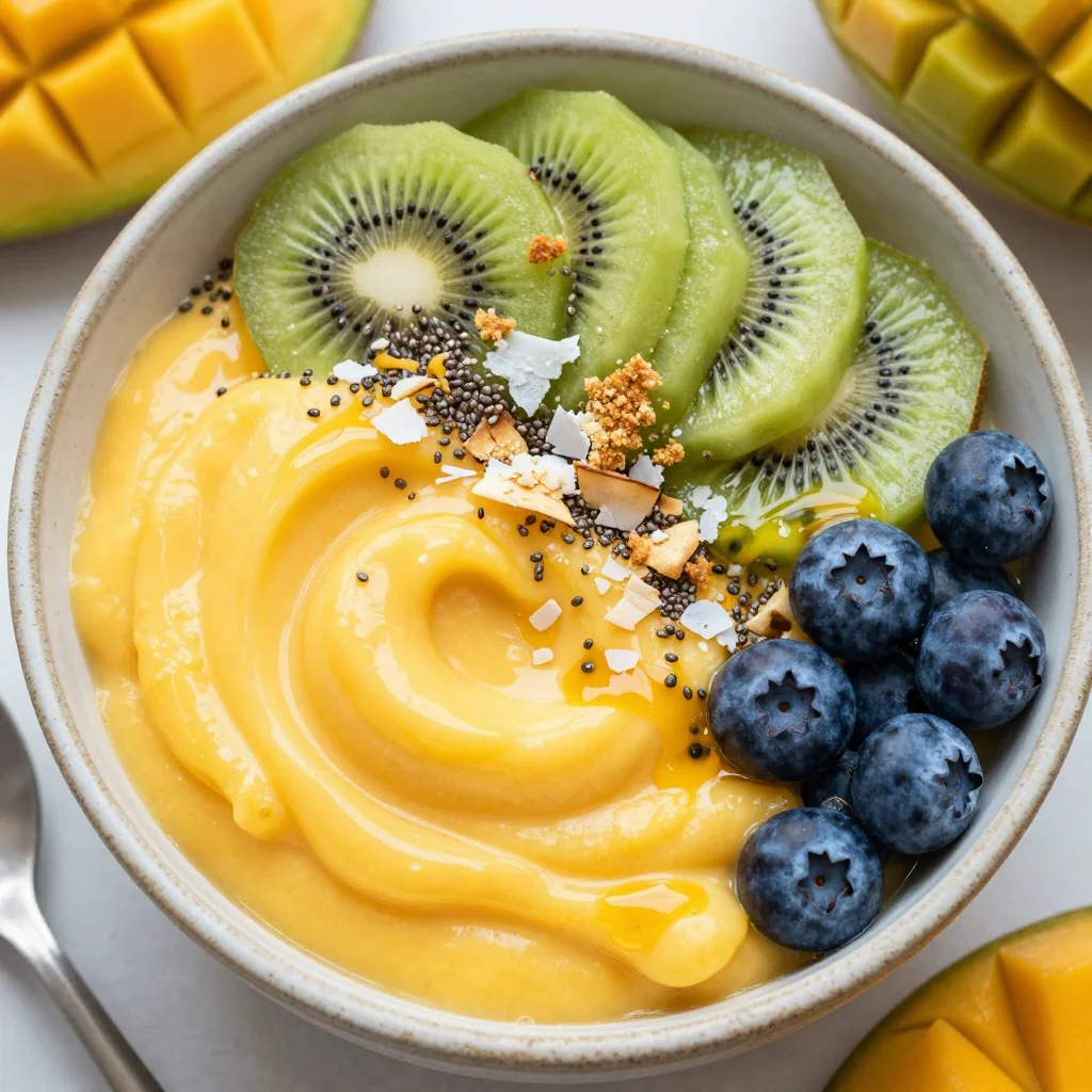Tropical Mango Smoothie Bowl For A Winter Escape