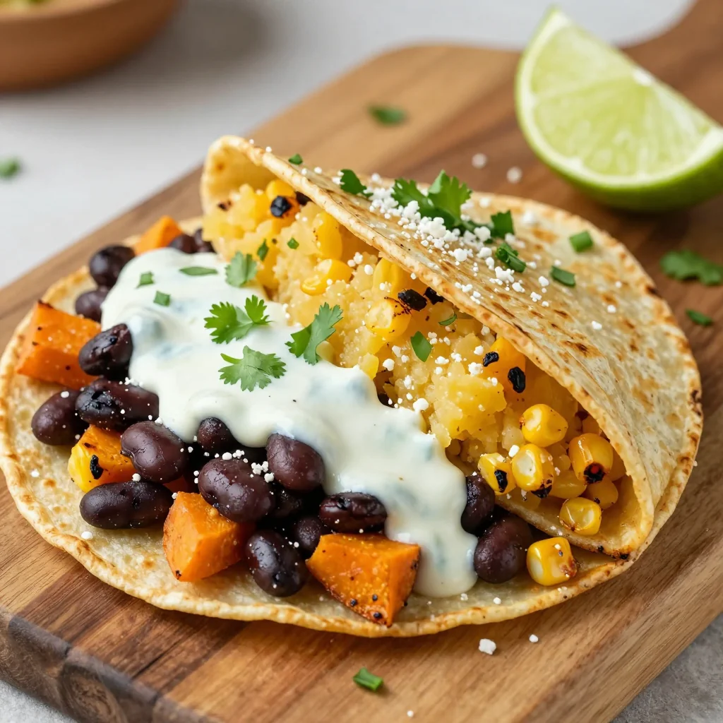 Spicy Sweet Potato Black Bean Burritos for Dinner