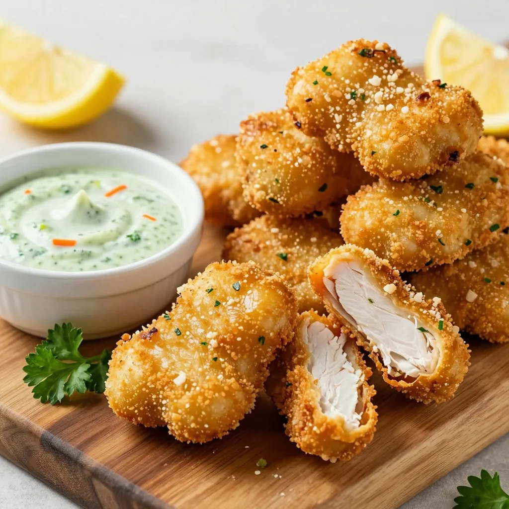 Healthy Baked Chicken Nuggets with Crispy Coating