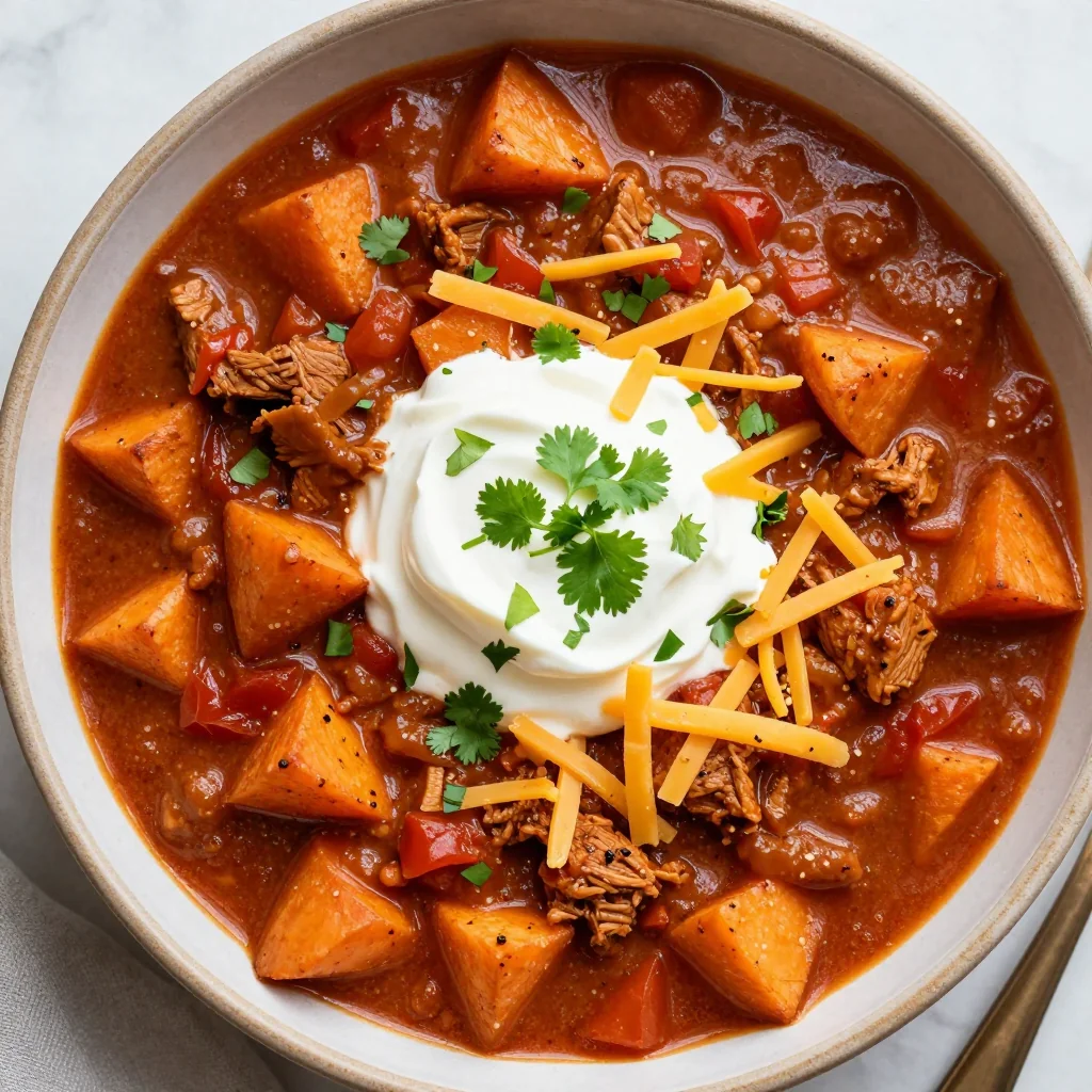 Healthy Turkey Chili with Sweet Potato for Winter