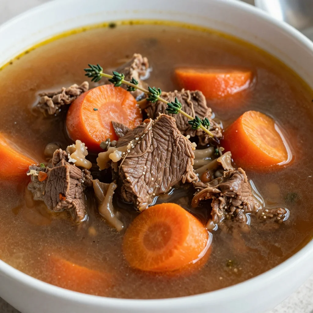 Quick Weeknight Freezer Meal Slow Cooker Beef Soup in 4 Hours