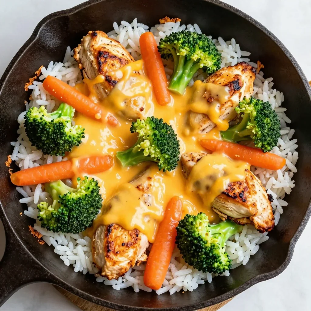 Kid-Friendly Cheesy Chicken and Rice Skillet for Dinner