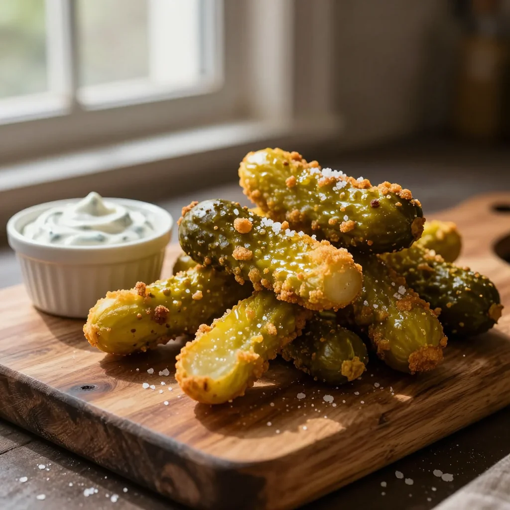 Crispy Fried Pickles with Ranch Dip