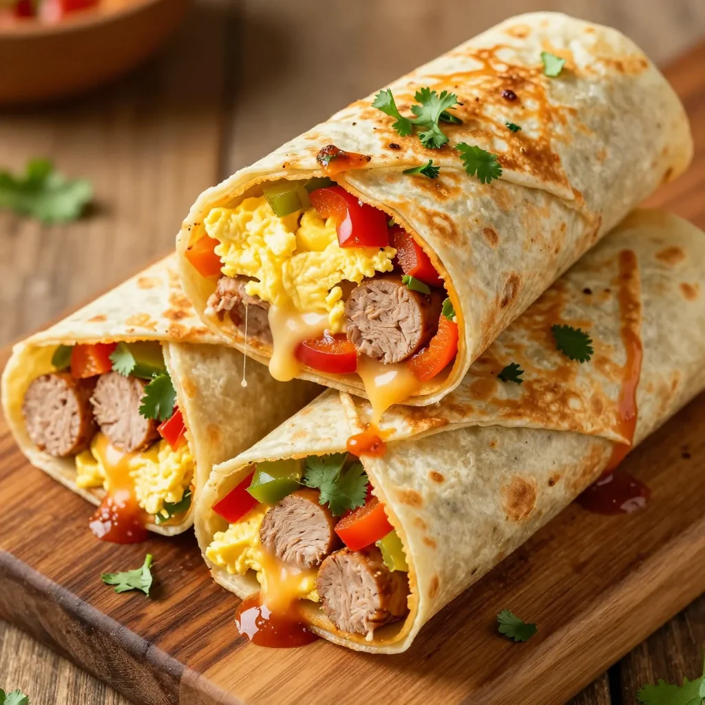 Freezer Friendly Breakfast Burritos With Turkey