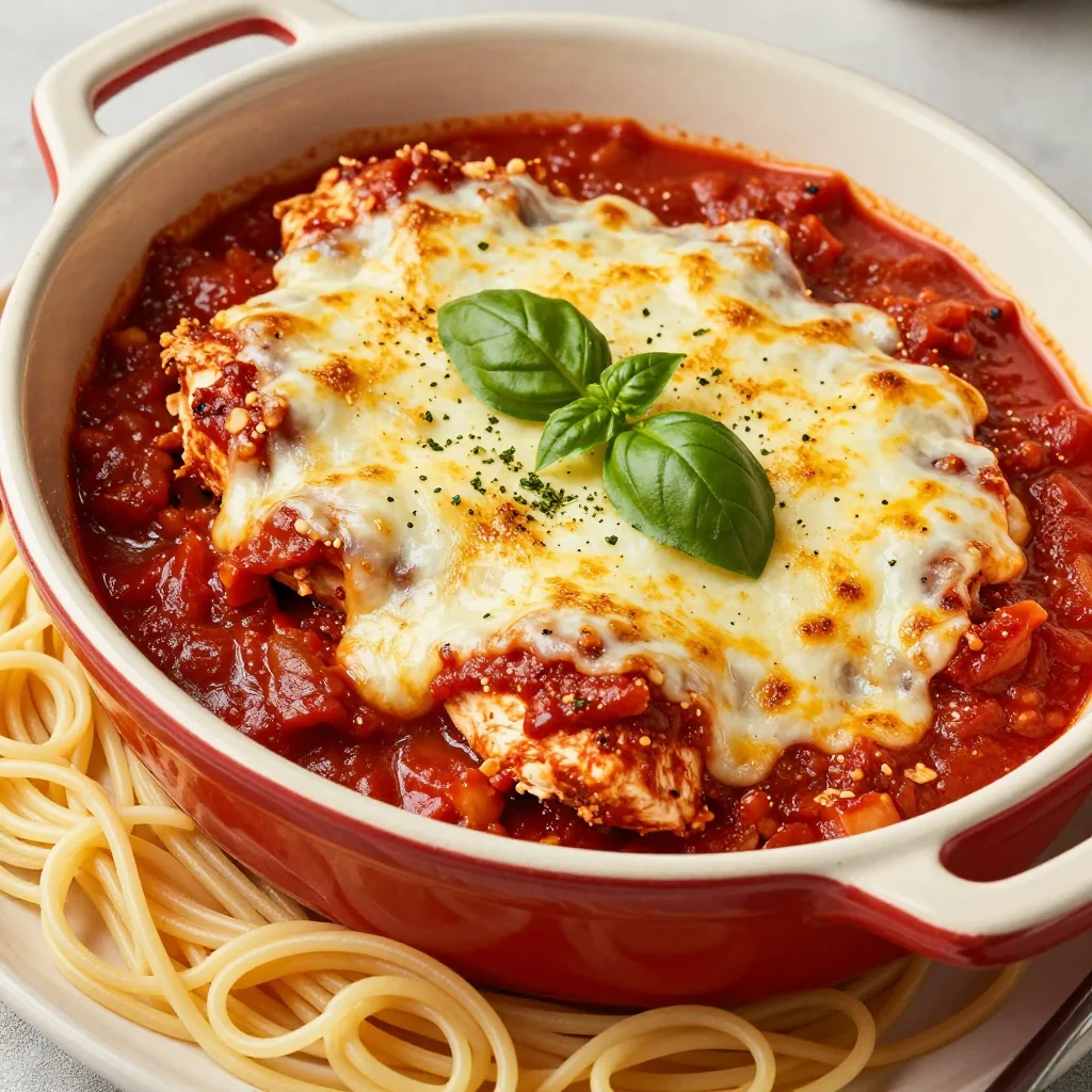 NFL Playoff Slow Cooker Chicken Parmesan for the Game