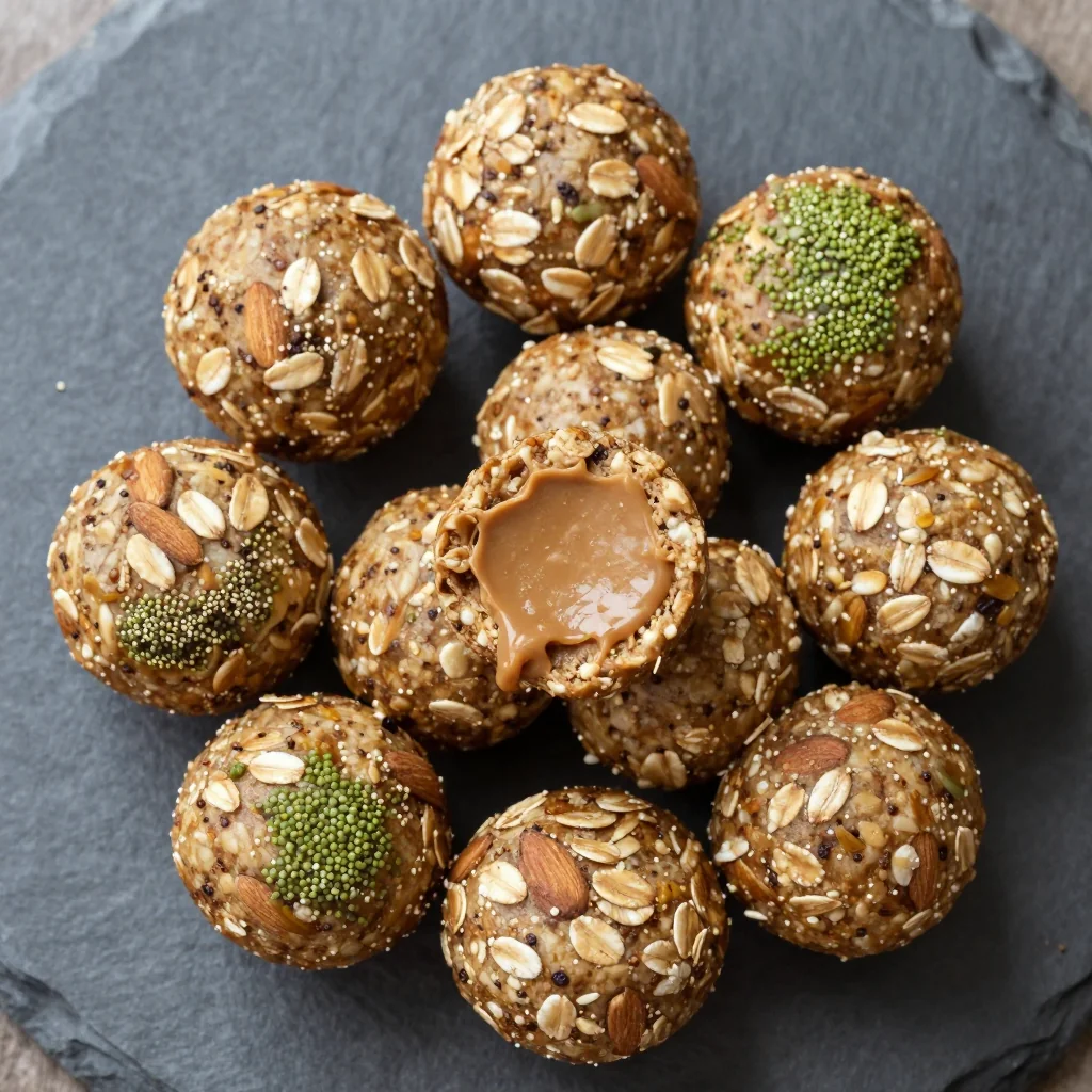 Clean Eating Protein Balls with Oats Almond Butter and Hemp Seeds for a Healthy Snack
