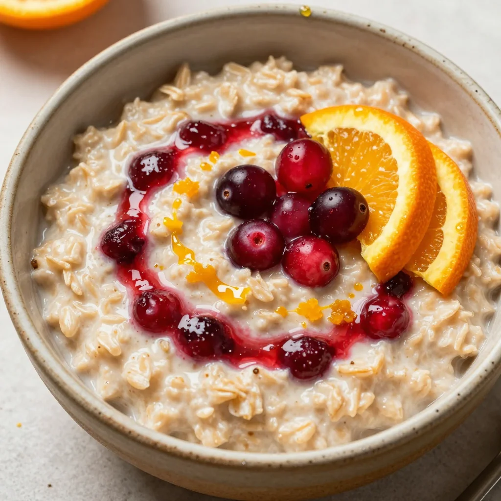 Slow Cooker New Year's Day Cranberry Orange Oatmeal