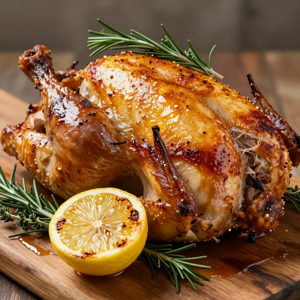 Showstopper Whole Roasted Chicken with Lemon and Herbs