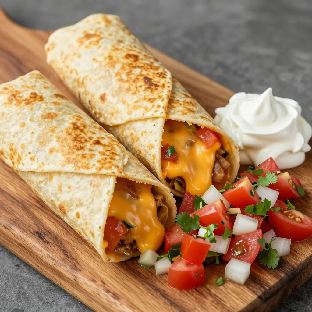 Freezer Friendly Breakfast Burritos with Salsa and Cheese