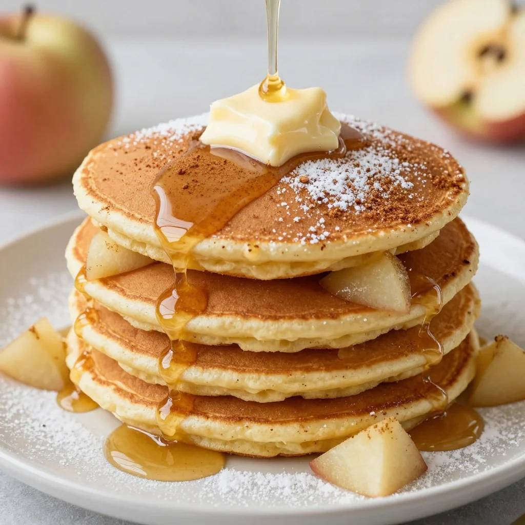 Apple Cinnamon Breakfast Pancakes for a Fluffy Stack