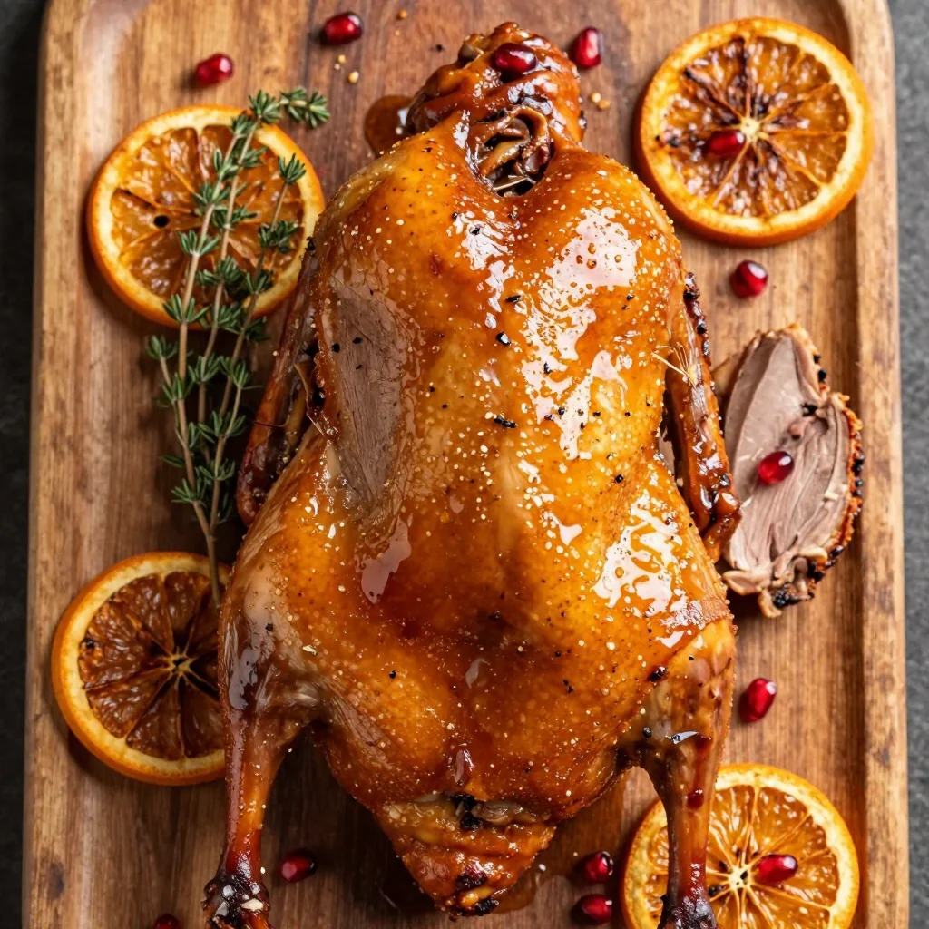 New Year's Day Roast Duck with Orange Glaze