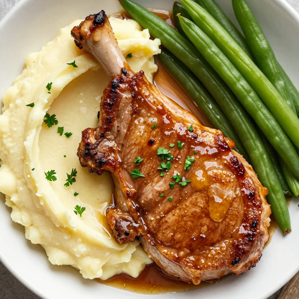 Easy Slow Cooker Honey Mustard Pork Chops Dinner