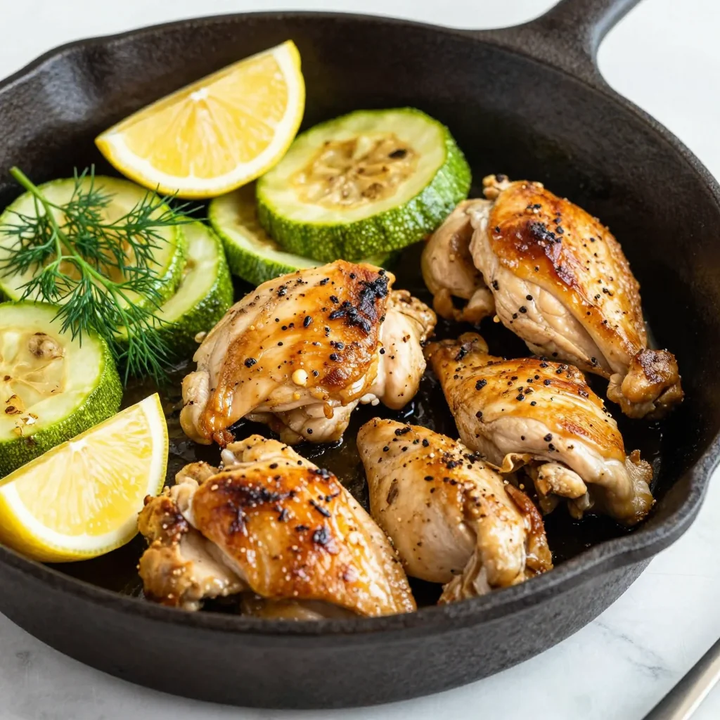 Easy Chicken and Zucchini Skillet with Lemon