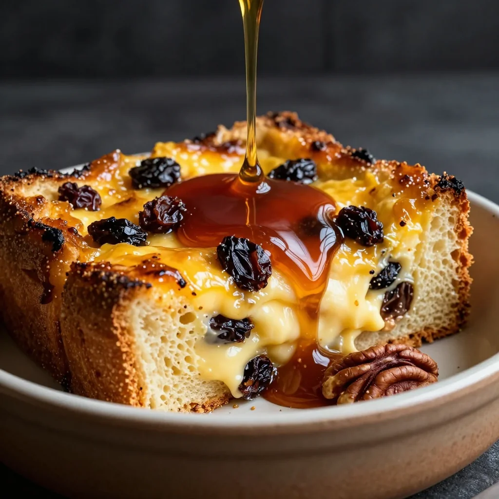 Indulgent Slow Cooker Breads Pudding with a Bourbon Sauce