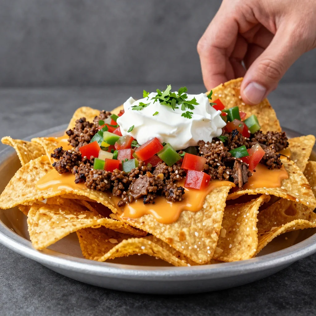 NFL Game Day Loaded Nachos with Homemade Queso