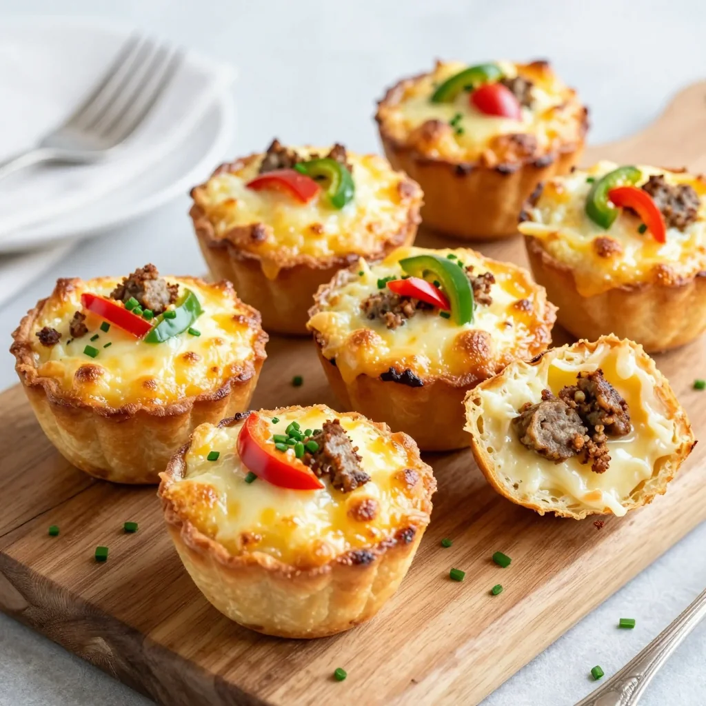 Freezer Prep Breakfast Egg Cups with Sausage and Peppers