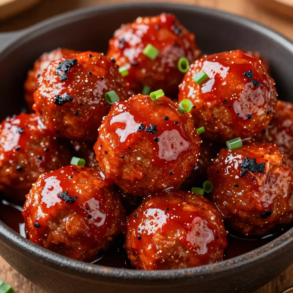 Spicy BBQ Meatballs Perfect for Playoff Parties